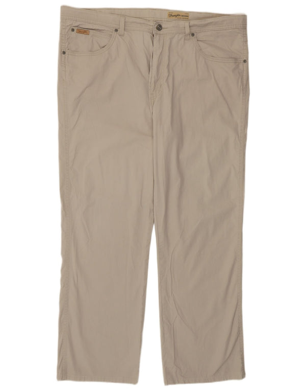 Wrangler Mens Arizona Stretch Calça Casual Reta W44 L30 Algodão Bege