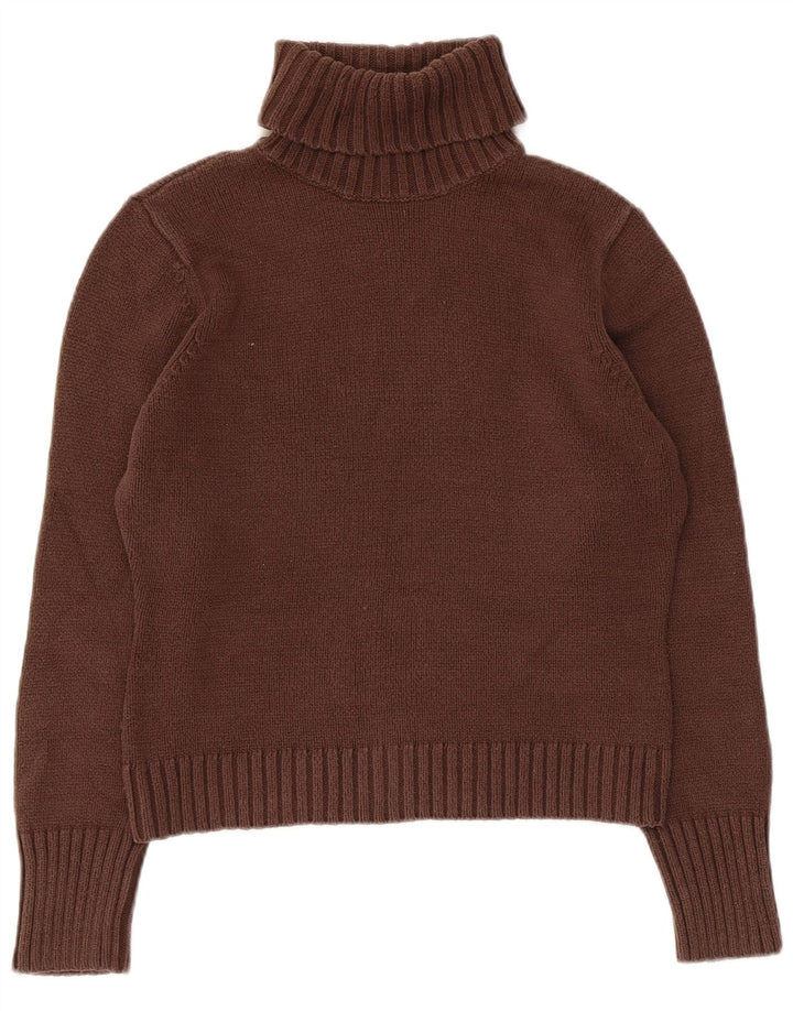 Suéter feminino Marks & Spencer com gola redonda e gola redonda Reino Unido 12 marrom médio