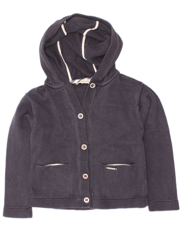 Suéter cardigã com capuz Burberry Boys 3-4 anos azul marinho