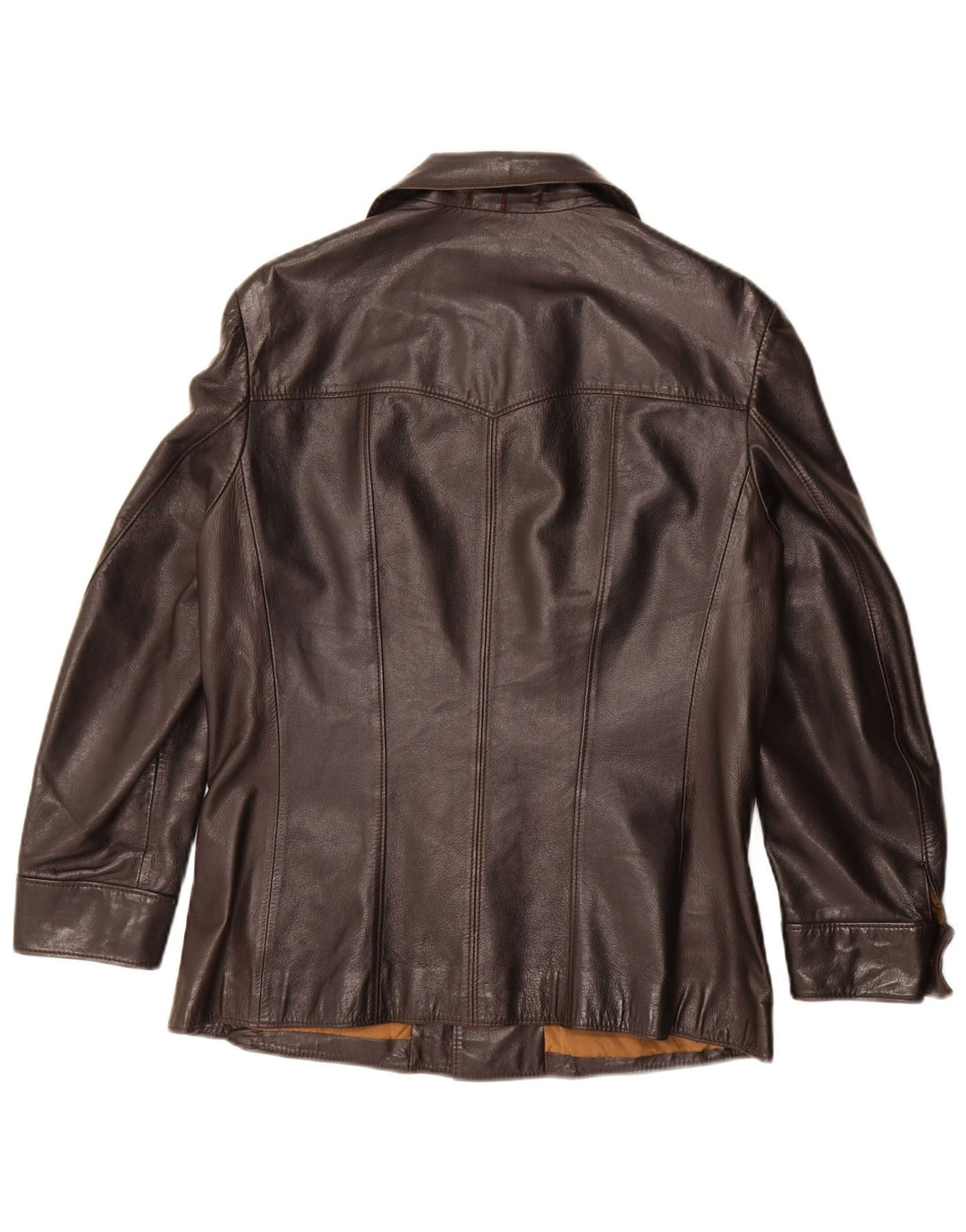 Jaqueta de couro feminina vintage IT 50 XL couro marrom