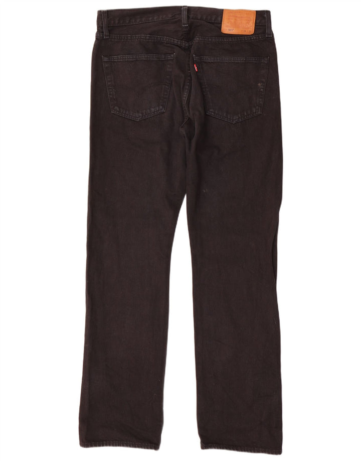 Calça jeans masculina Levi's 501 Straight W34 L32 algodão preto