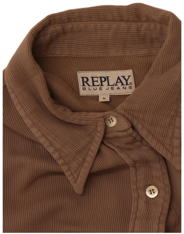Camisa feminina REPLAY UK 12 marrom médio