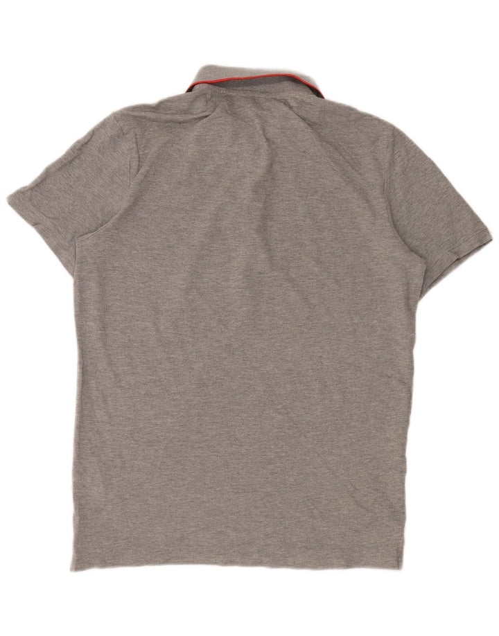 Camisa polo masculina JACK & JONES grande algodão cinza