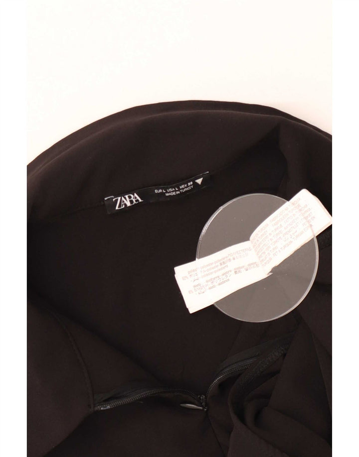Macacão feminino Zara UK 14 grande poliéster preto