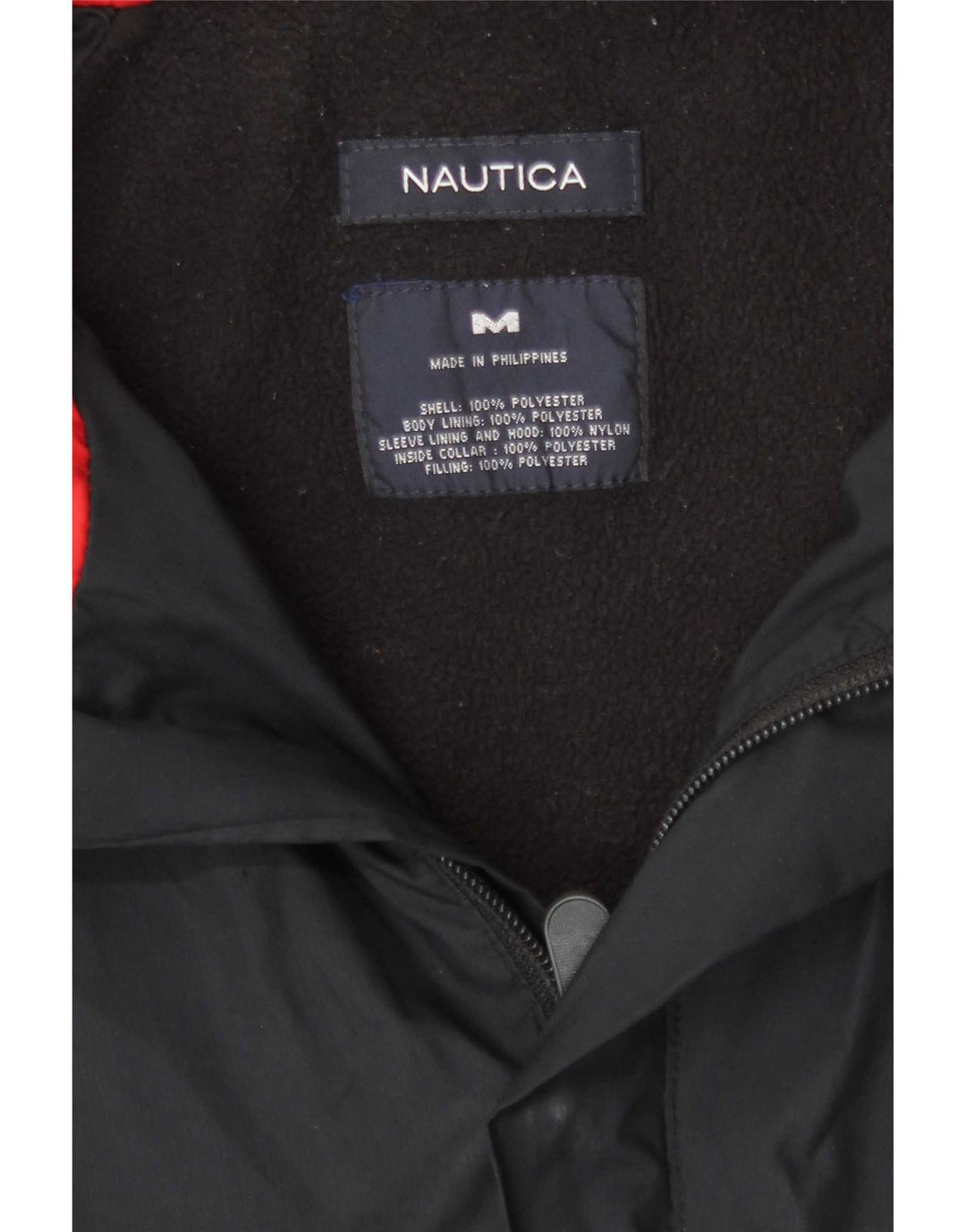 Jaqueta bomber masculina com capuz Nautica UK 38 médio azul marinho colorblock