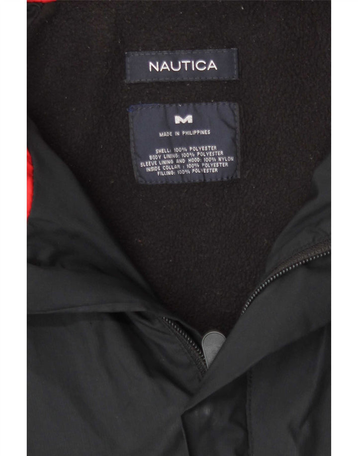 Jaqueta bomber masculina com capuz Nautica UK 38 médio azul marinho colorblock