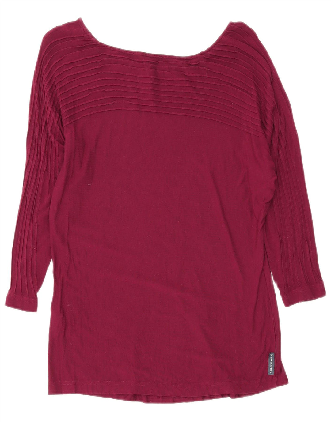 Blusa feminina ARMANI Batwing Top EU 40 Viscose Borgonha Média