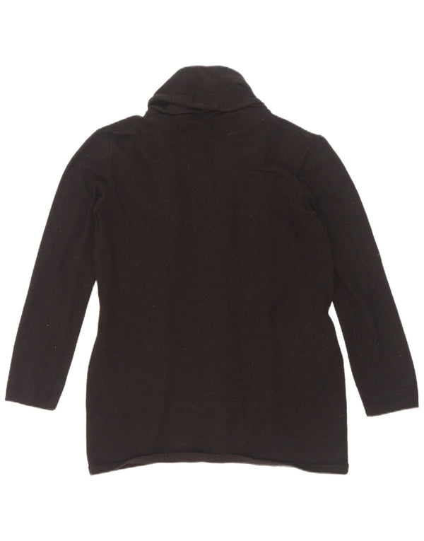 Suéter cardigã feminino Zara Reino Unido 12 viscose preta média