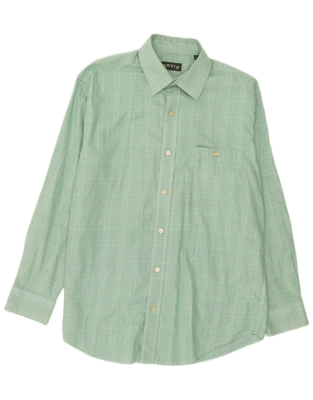 Camisa masculina de flanela Orvis grande algodão xadrez verde