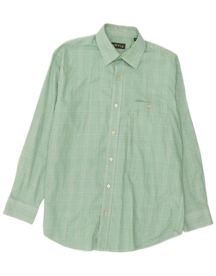 Camisa masculina de flanela Orvis grande algodão xadrez verde