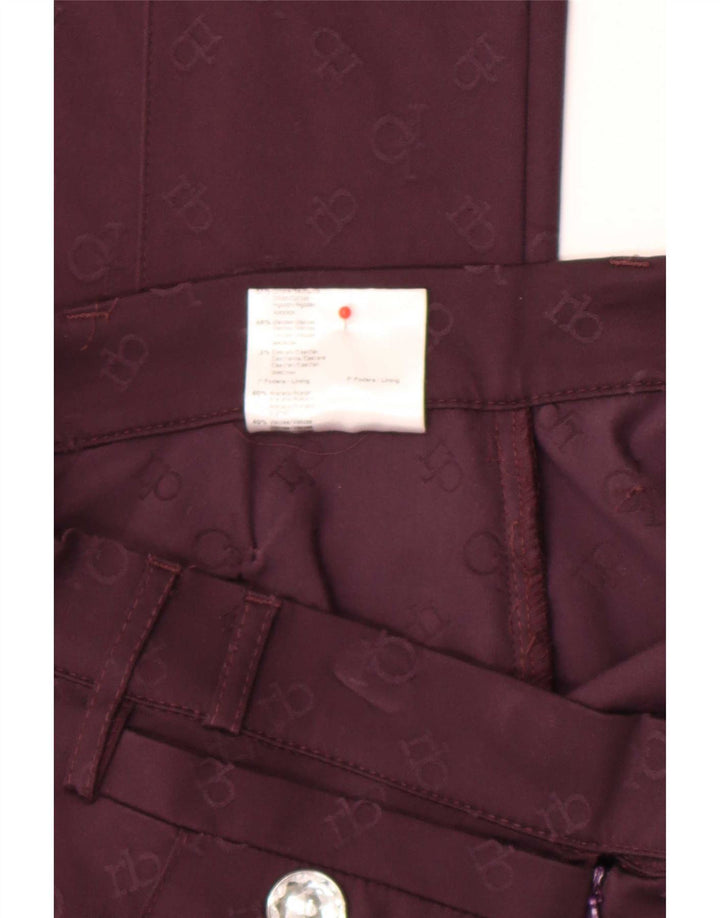 Roccobarocco Calça feminina casual com padrão abstrato IT 44 Médio W30 L30 B