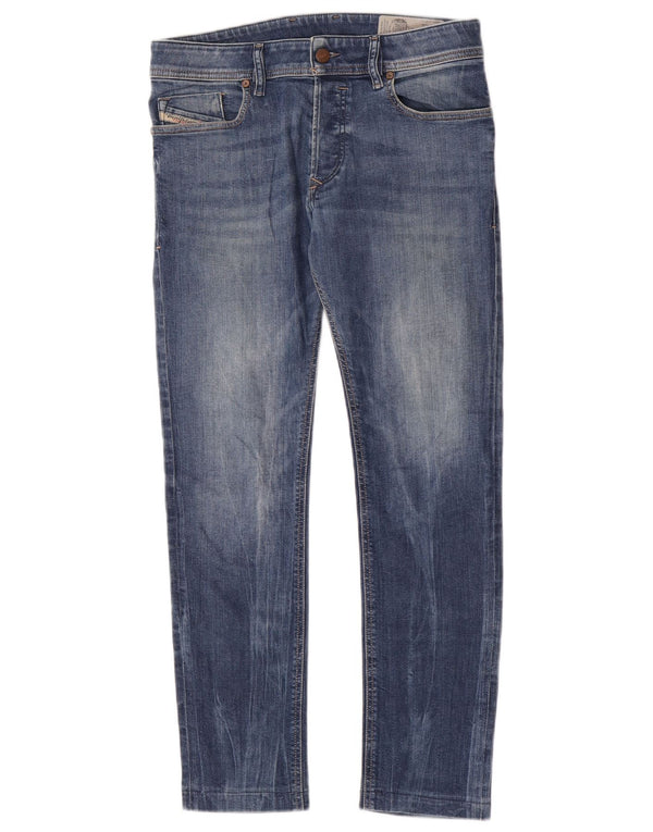 Diesel Mens Sleenker Slim Skinny Jeans W30 L28 Azul Algodão