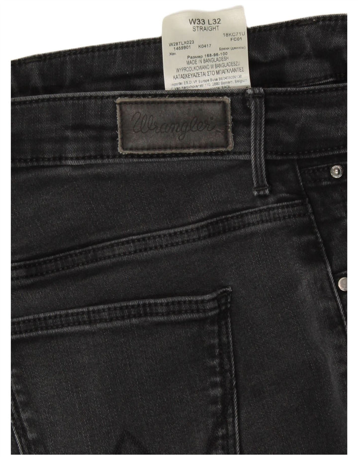 Jeans retos femininos WRANGLER W33 L32 algodão cinza