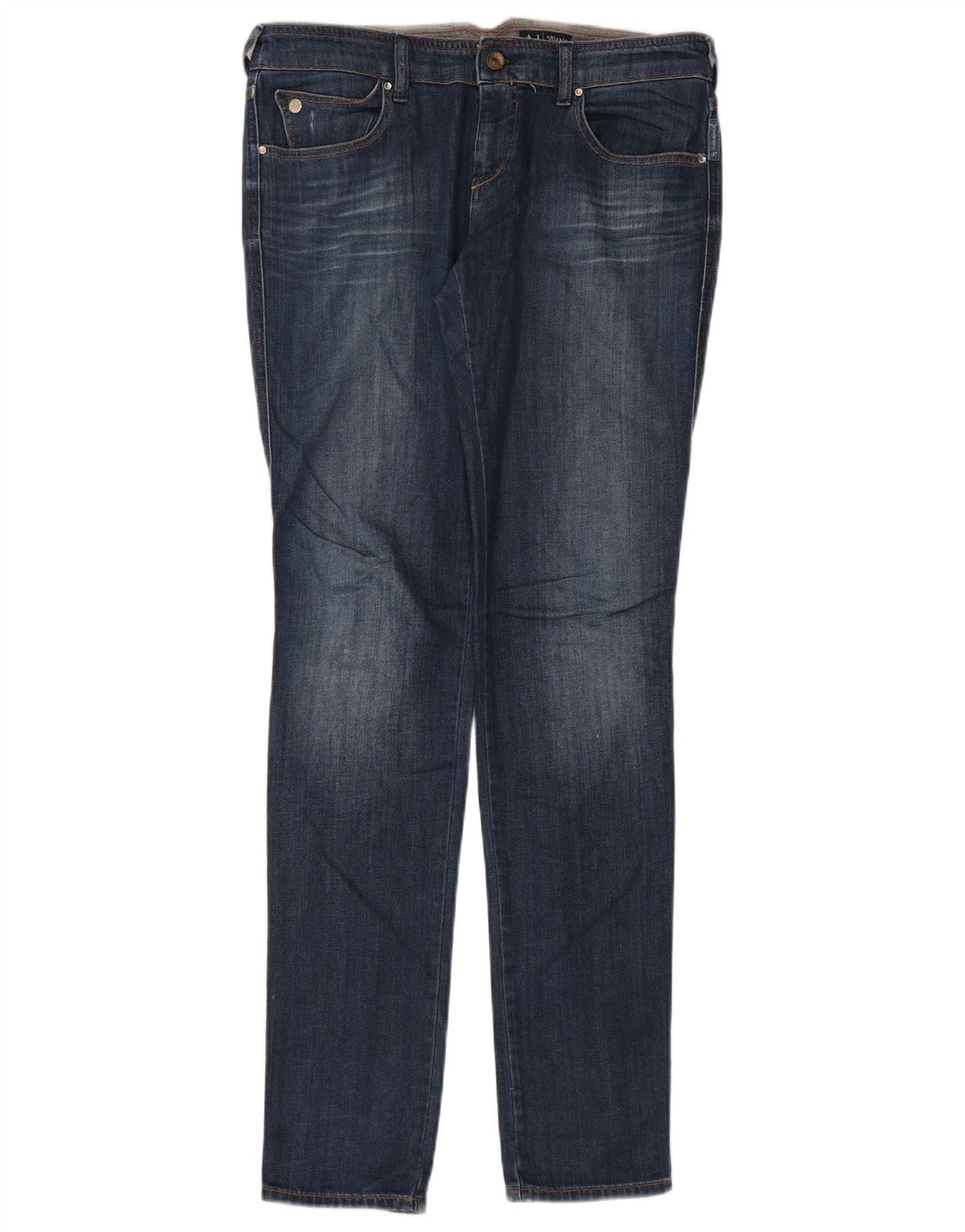 Calça jeans skinny feminina Armani W30 L34 azul marinho
