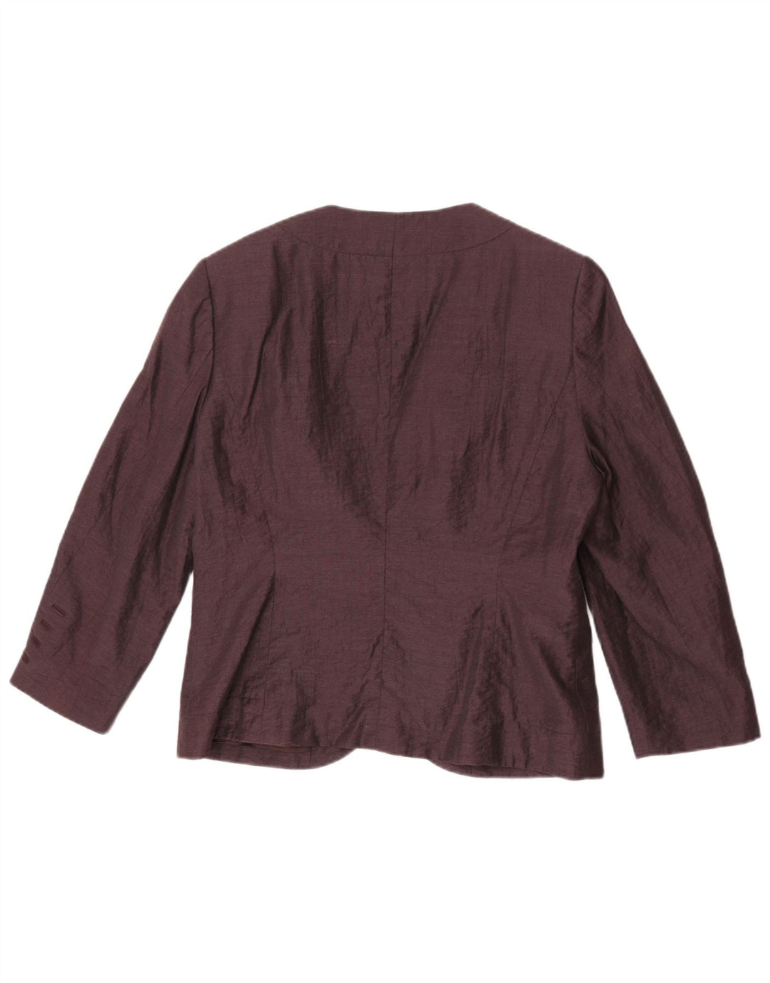 Jaqueta blazer feminina Fenn Wright Manson manga 3/4 Reino Unido 16 grande roxo