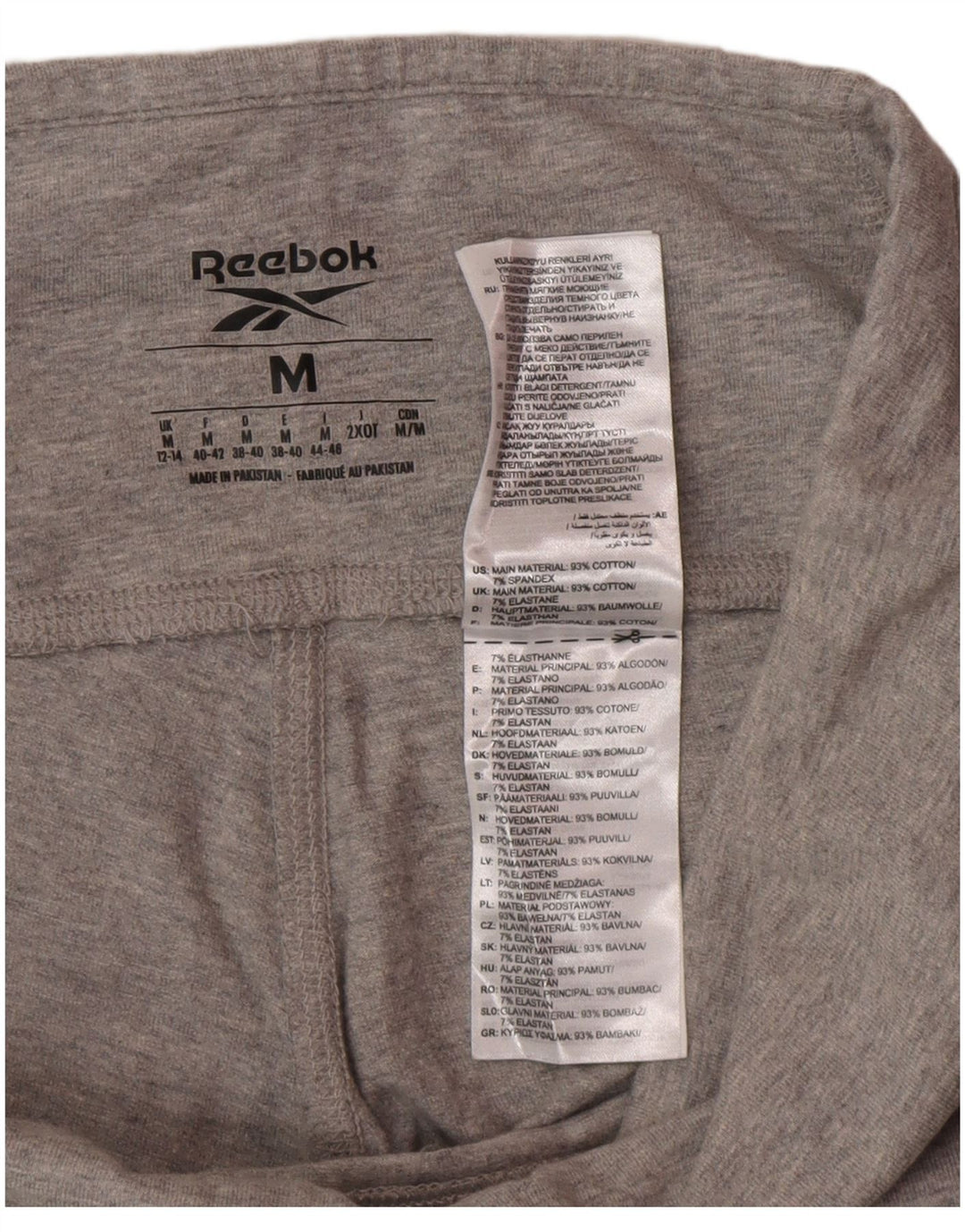 Leggings Reebok Graphic Feminino UK 12/14 Médio Algodão Cinza