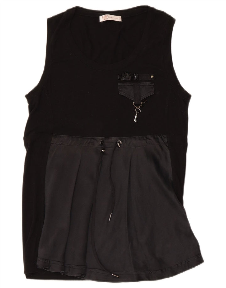 Blusa Feminina Sem Mangas Top IT 44 Médio Viscose Preta