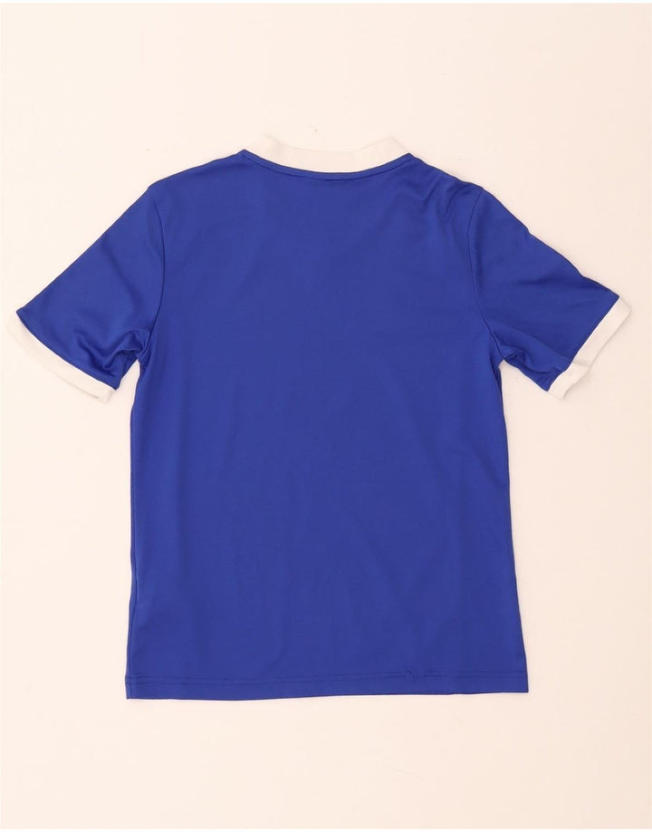 Camiseta Adidas Menino Climalite Top 11-12 Anos Grande Azul Poliéster