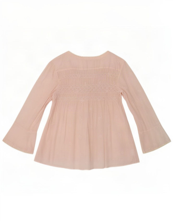 Odd Molly feminino manga comprida com gravata frontal transparente Reino Unido 12 rosa médio