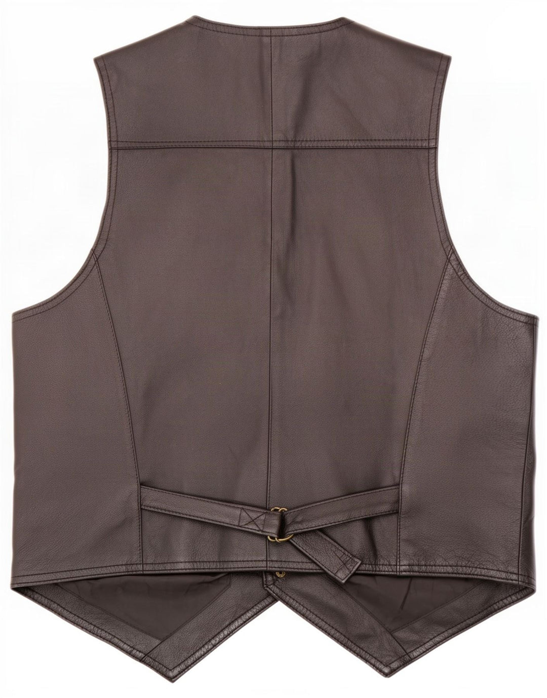 Colete de couro masculino John F Gee grande preto