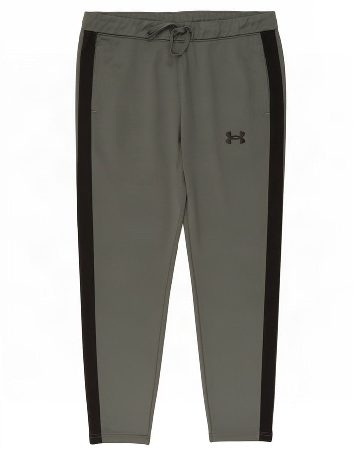 Calça de treino masculina Under Armour XL verde Colourblock poliéster