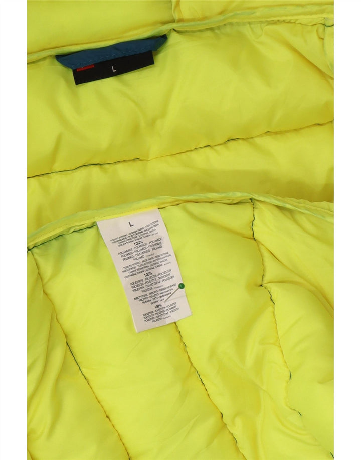 Jaqueta masculina acolchoada com capuz Lotto UK 40 poliéster azul grande