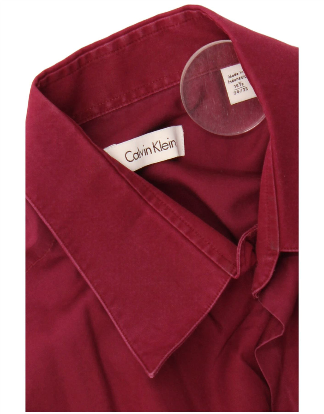 Camisa masculina Calvin Klein tamanho 16 1/2 grande Borgonha