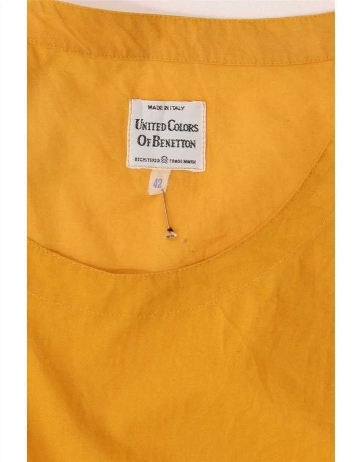 Blusa feminina sem mangas Benetton Top IT 42 Médio Amarelo