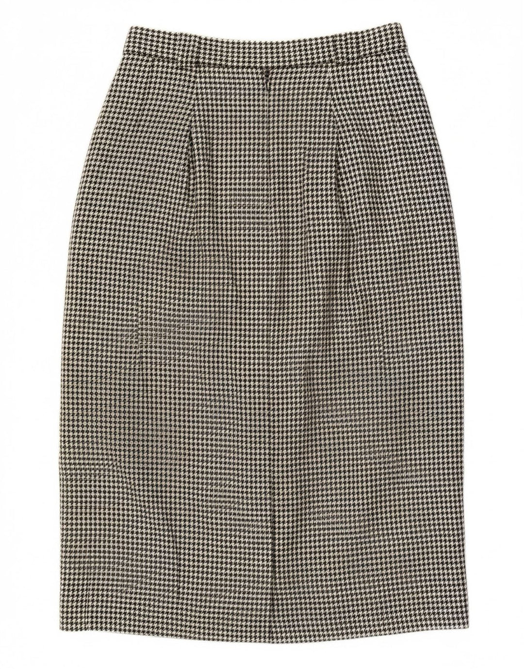BRENDELLA Saia lápis feminina W24 XS lã houndstooth preta