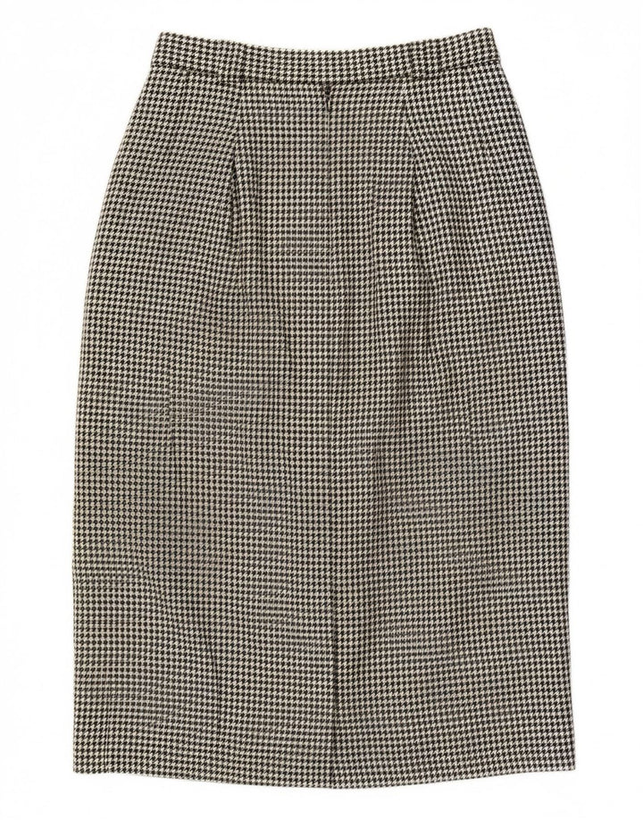 BRENDELLA Saia lápis feminina W24 XS lã houndstooth preta