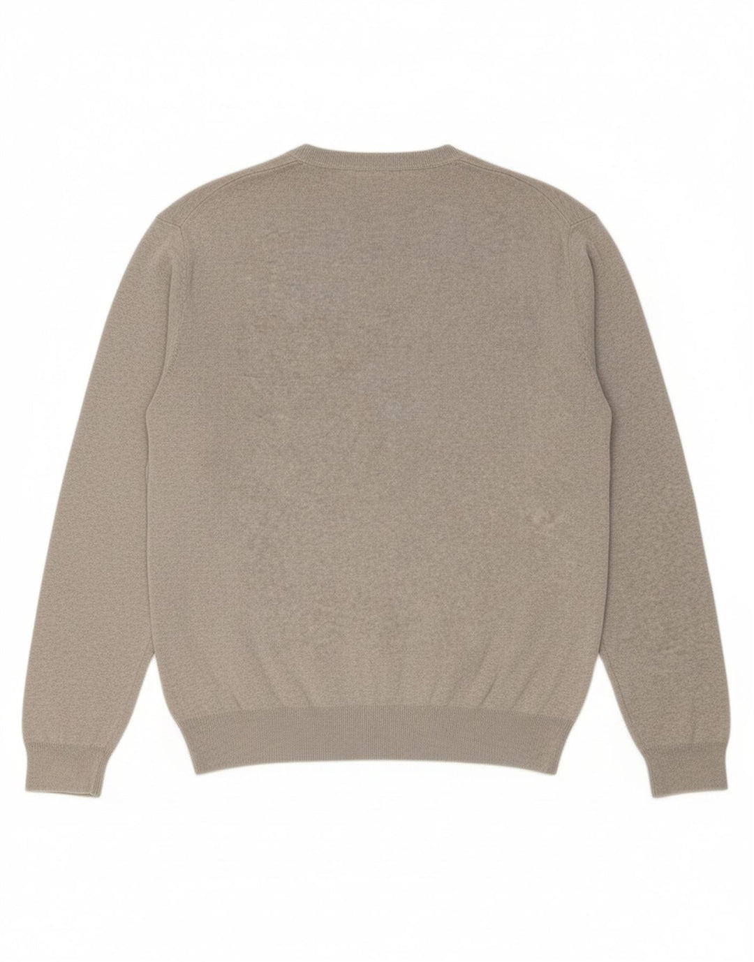 POLO RALPH LAUREN Mens V-Neck Jumper Sweater XL Grey Cotton Vintage Polo Ralph Lauren and Second-Hand Polo Ralph Lauren from Messina Hembry 