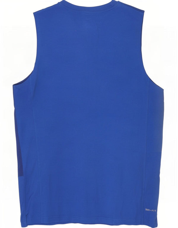 Colete Nike Masculino Dri Fit Top 2XL Algodão Manchado Azul