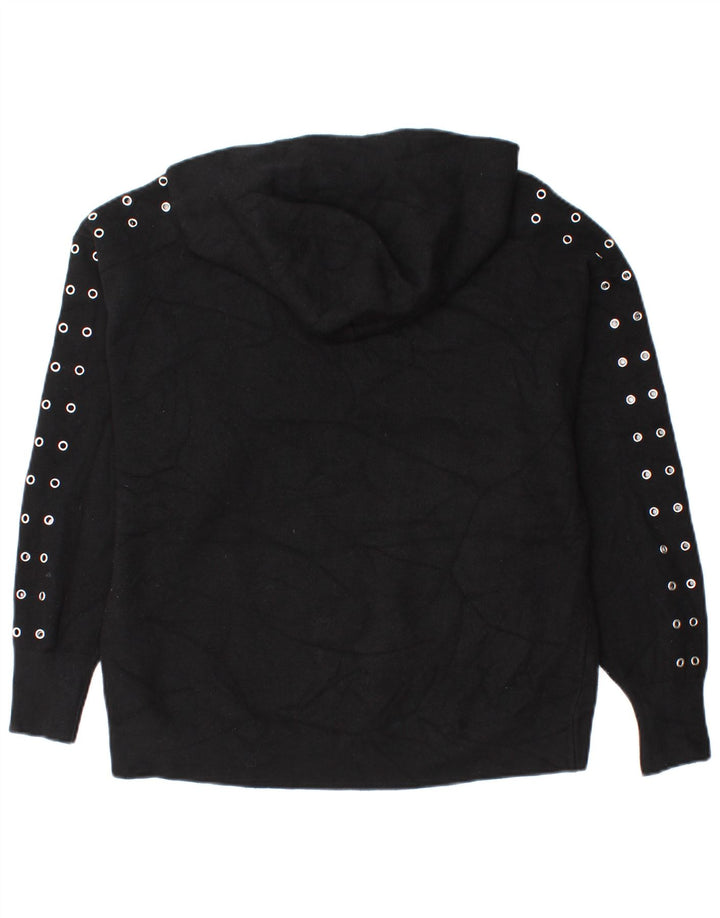 Zara suéter oversized feminino Reino Unido 10 pequeno preto viscose