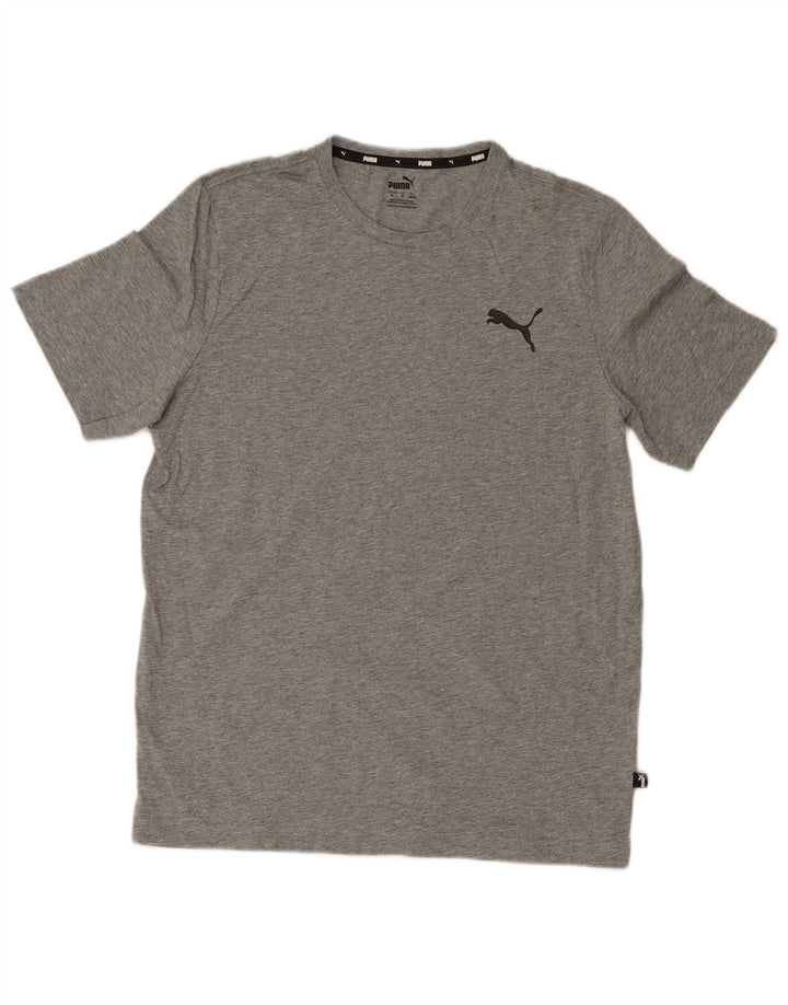 Camiseta masculina Puma Top cinza médio algodão