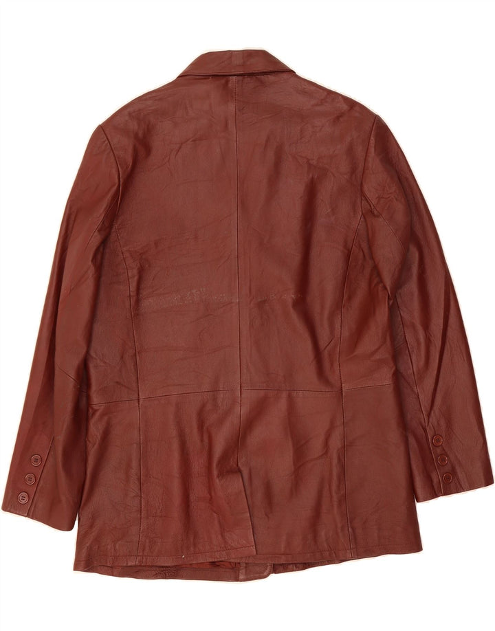 VINTAGE Womens Leather Jacket EU 46 XL Brown Leather Vintage Vintage and Second-Hand Vintage from Messina Hembry 