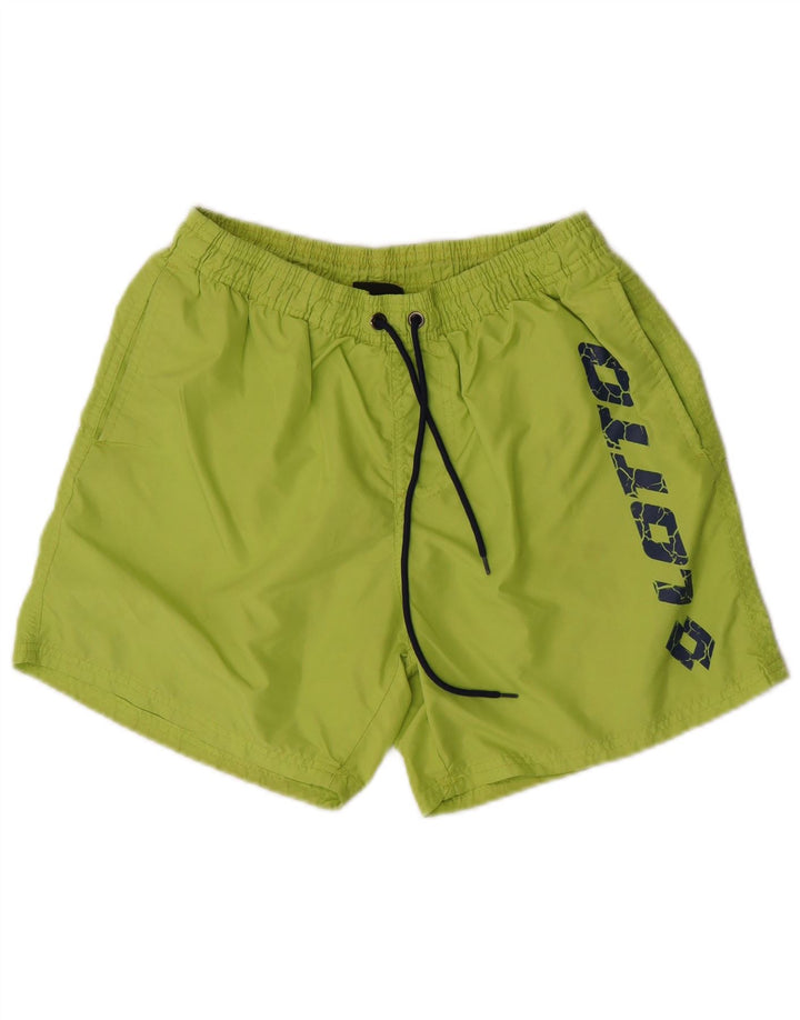 Shorts de natação gráficos Lotto Boys 13-14 anos grande poliéster verde