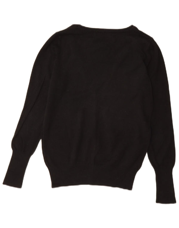 Suéter cardigã feminino Zara Reino Unido 12 algodão preto médio