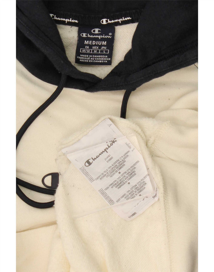Jumper com capuz masculino Champion médio branco colorblock algodão