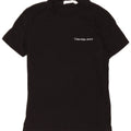 Calvin Klein Jeans Camiseta masculina gráfica Top médio algodão preto