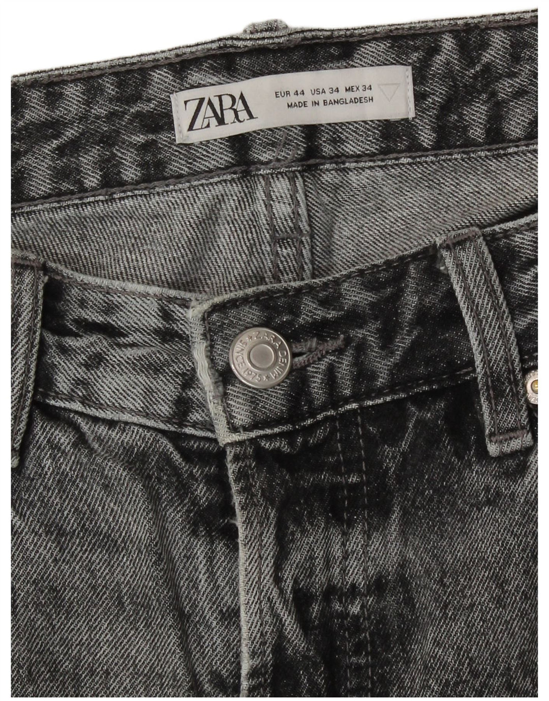 Zara Mens Slim Jeans EU 44 Grande W34 L27 Cinza
