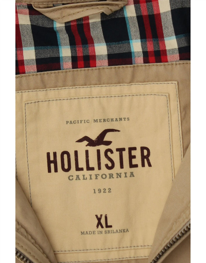 Jaqueta bomber masculina HOLLISTER UK 42 XL algodão bege