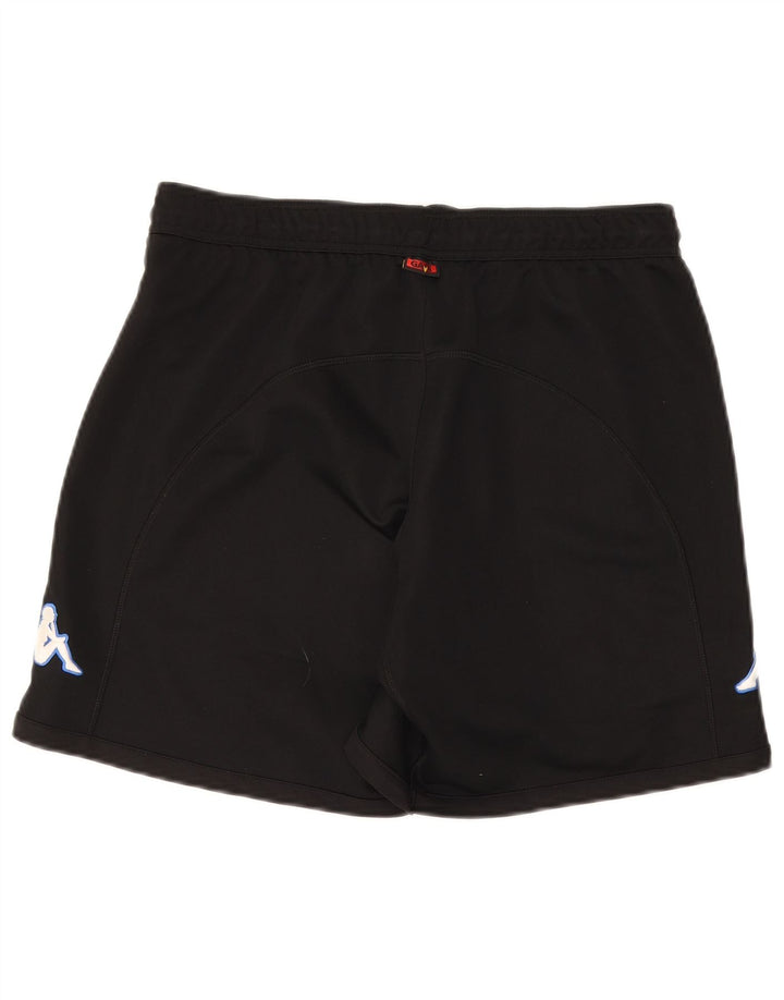 Kappa Mens Graphic Sport Shorts Médio Preto Poliéster