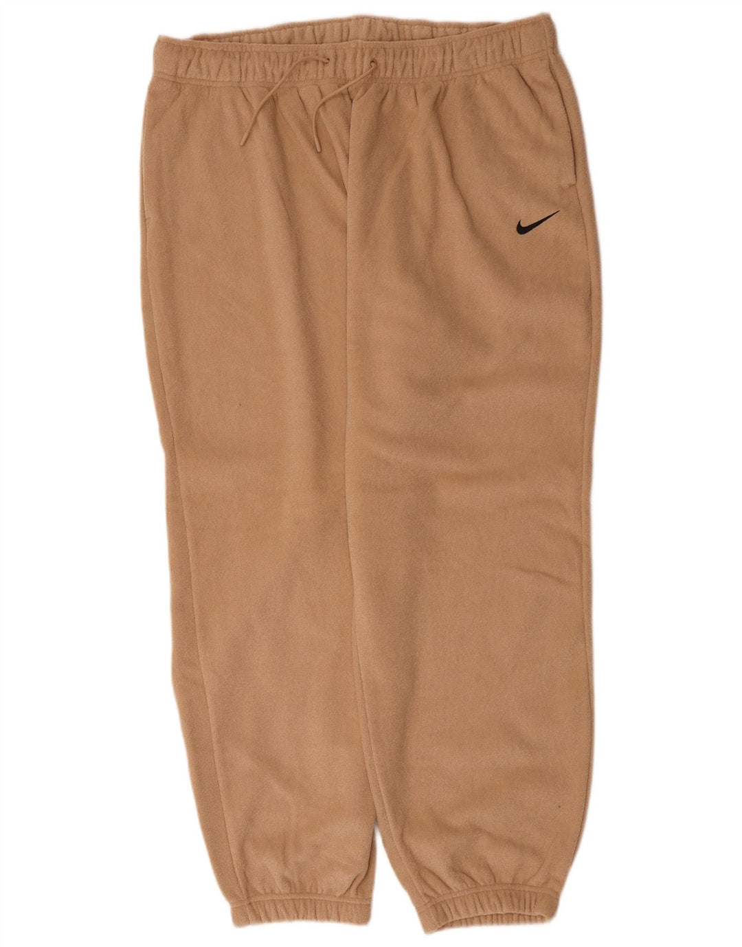 Nike Mens Velour Tracksuit Calças Joggers XL Bege Poliéster