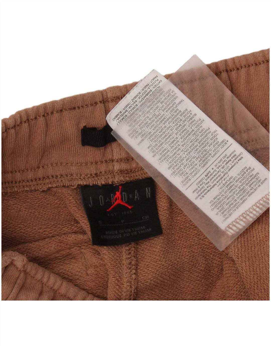 Calça de treino masculina JORDAN joggers pequeno algodão marrom