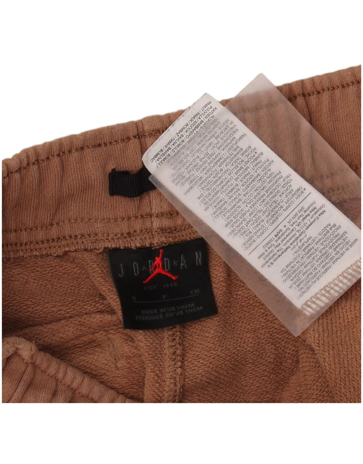 Calça de treino masculina JORDAN joggers pequeno algodão marrom