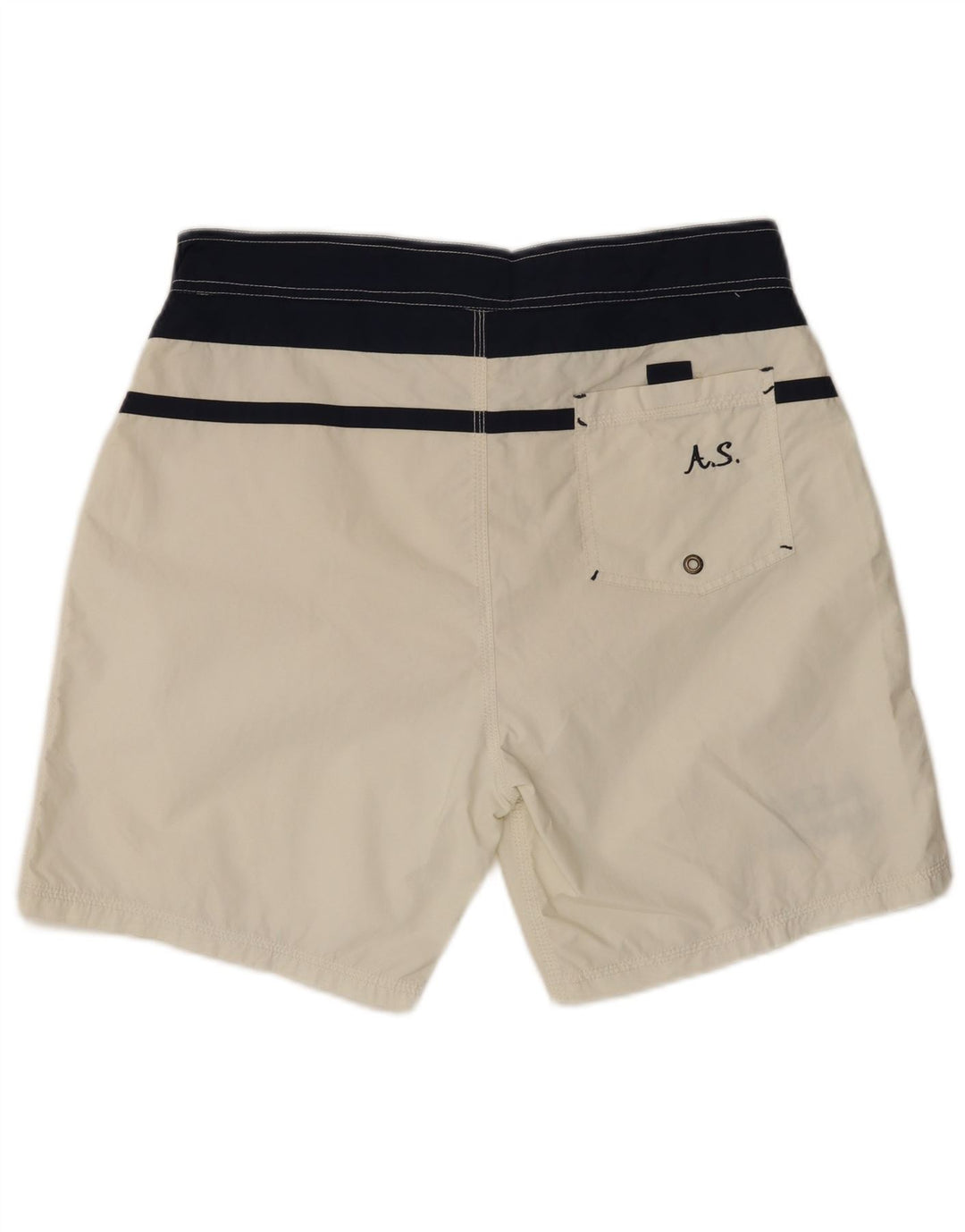 Shorts de natação masculino VINTAGE XL branco colorblock