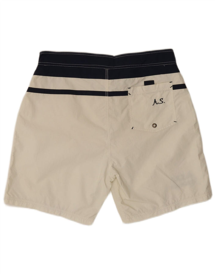 Shorts de natação masculino VINTAGE XL branco colorblock