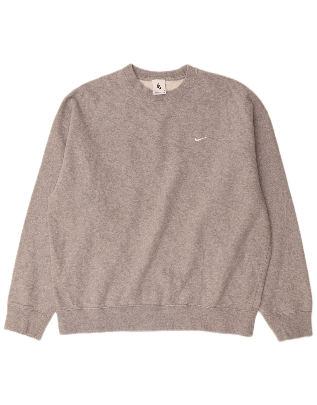 Nike moletom masculino jumper grande algodão cinza