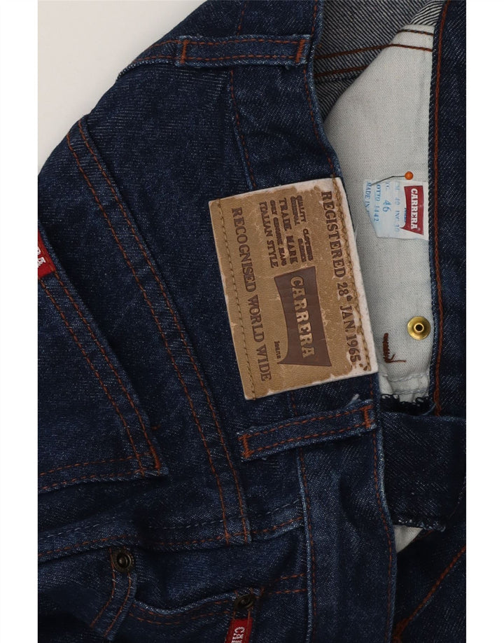 CARRERA Calça jeans reta masculina IT 46 pequena W30 L28 algodão azul