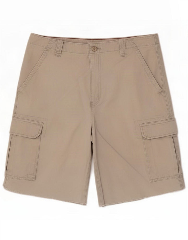 Mossimo Mens Cargo Shorts Médio W32 Algodão Bege